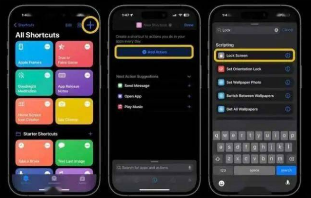 西吉苹果14锁屏维修店分享iPhone14升级iOS16.4后如何创建锁屏快捷方式 